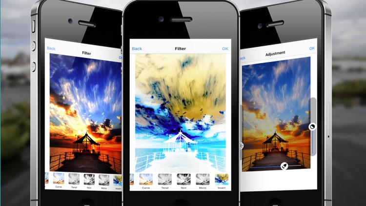 Photo Editor: Retouch Gallery/Camera Images with amazing filter effects and Save or Share it.