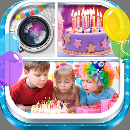 Birthday Pic Collage Maker – Lovely B-day Frames And Stickers For Cool Photo Grid Montage