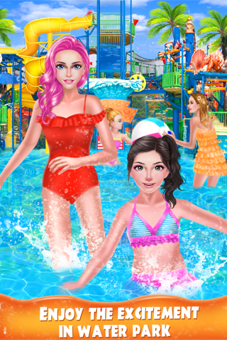 Summer Water Park Salon - Family Holiday SPA, Makeup & Makeover Games screenshot 2