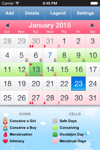 Menstrual Calendar for Teens screenshot 3