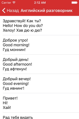 Русско-английский разговорник screenshot 3