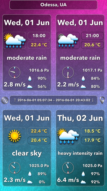 OWeather – weather forecast and weather maps