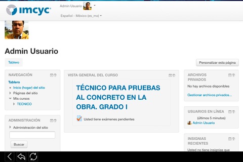 Certificaciones IMCYC screenshot 2