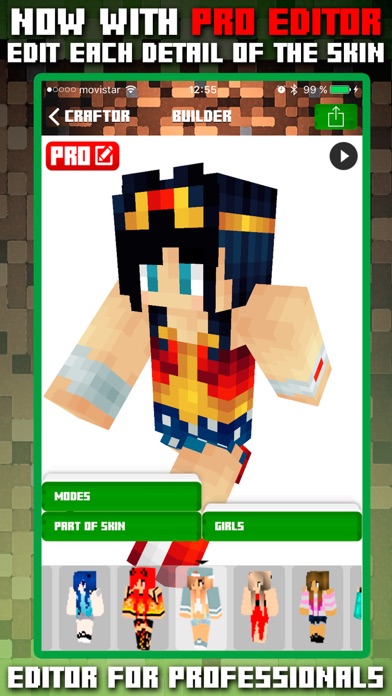 Skin Builder for Minecraft PE & PC Create Perfect Skins (unofficial) Screenshot 2