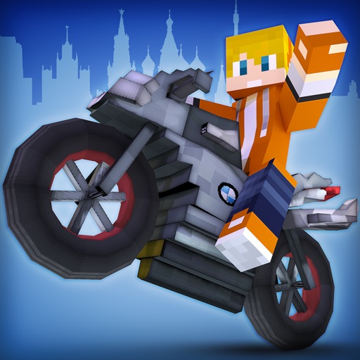 Crafting Rider | Motorcycle Racing Game vs Police Cars icon
