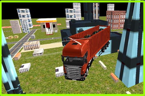 Flying Car Transporter Truck Simulator - Futuristic Transformer Truck Stunts screenshot 2