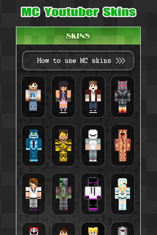 3D Youtuber Skins Collection Pro - Pixel Texture Exporter for Minecraft Pocket Edition Lite screenshot 3