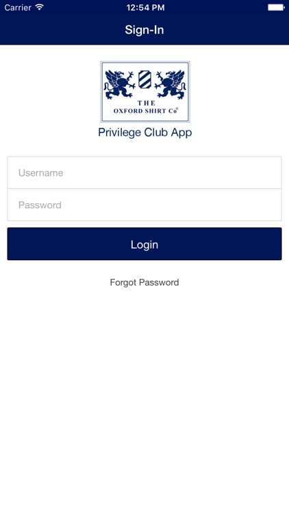 The Oxford Shirt Company Privilege Club App