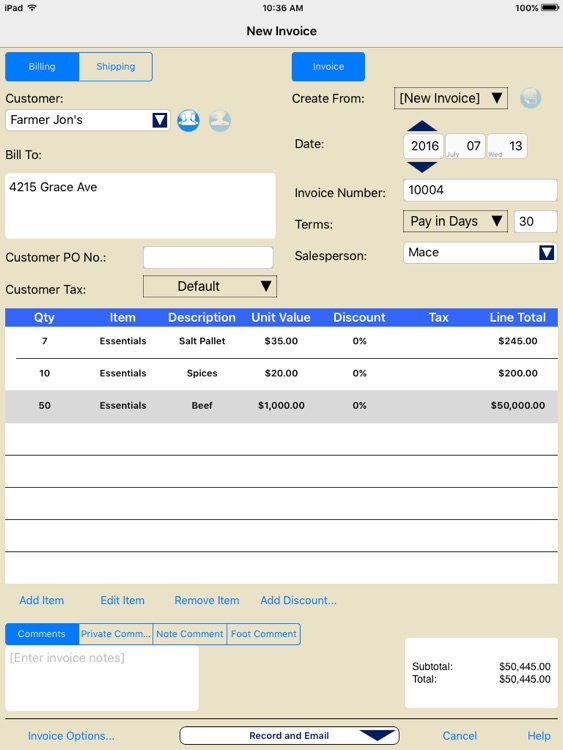 Express Invoice Professional