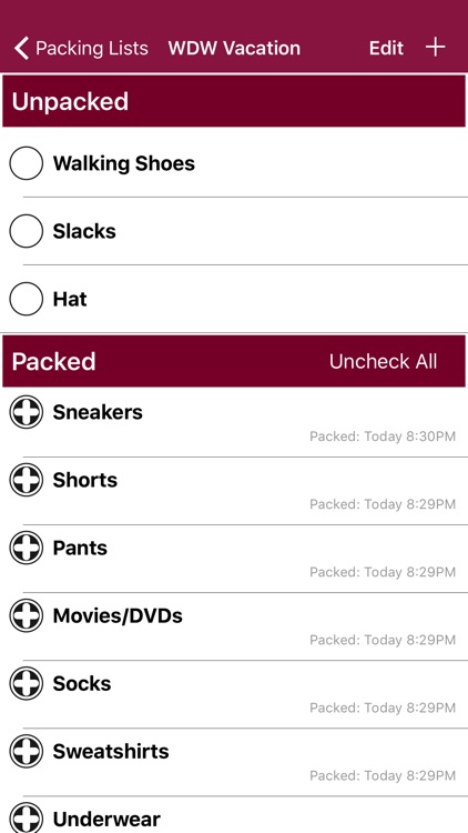Vacation Packing List screenshot-1
