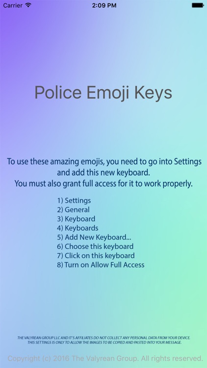 Police Emoji Keys