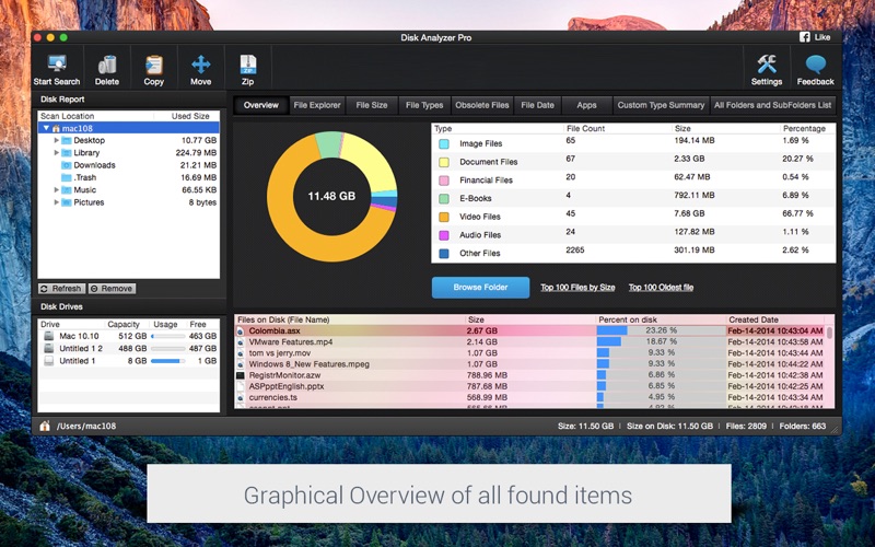 Mac apps storage space yosemite area