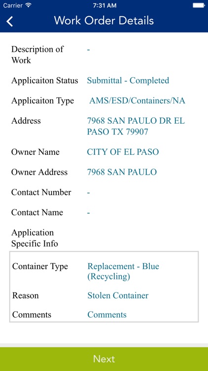 El Paso Container App