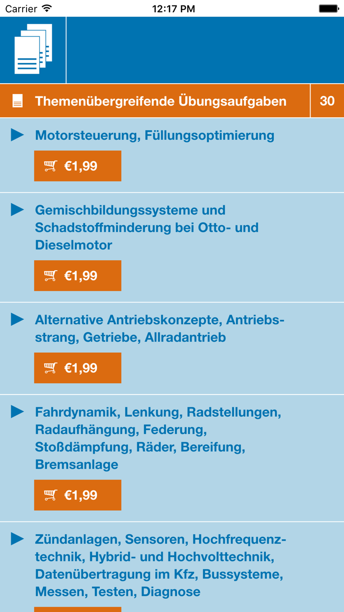 Prüfung Kfz-Fachwissen