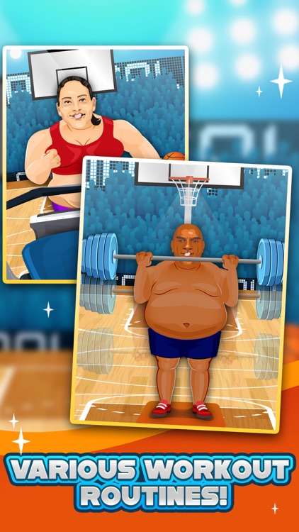 Basketball Fat to Fit Gym - real sports stars jump-ing & run shoot toss game for kids!