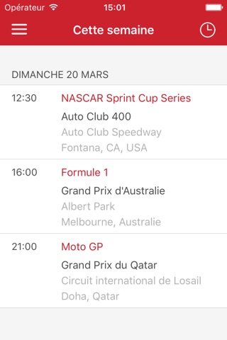 Racing Calendar screenshot 2