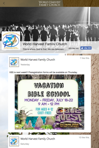 World Harvest Family Church screenshot 2