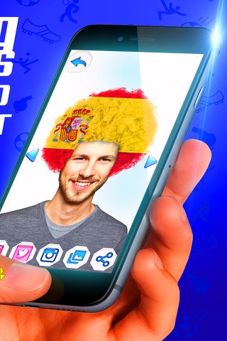 Fan Hairstyle Editor – Football Cheerleader Wig stickers for Euro Cup 2016 screenshot 2