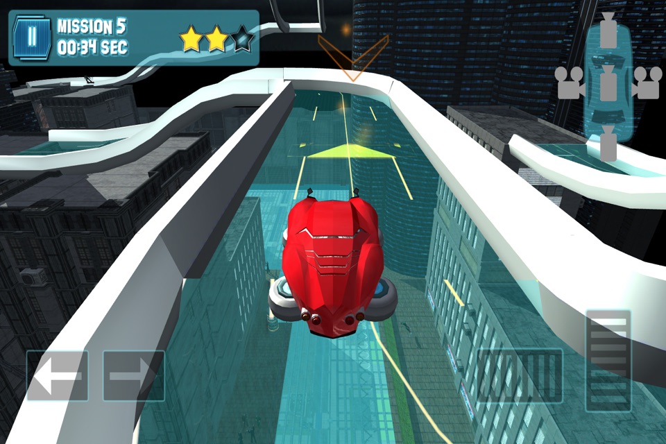 Hover Car Parking Simulator - Flying Hoverboard Car City Racing Game FREE screenshot 3