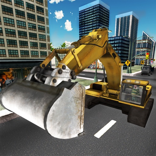 Sand Excavator Crane Sim 3D - Real Construction Truck Driver Challenge