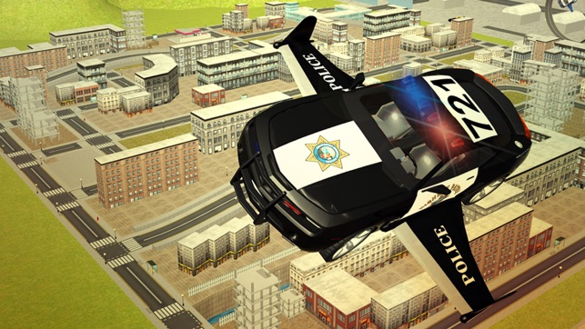 Flying Real police car driver simulator