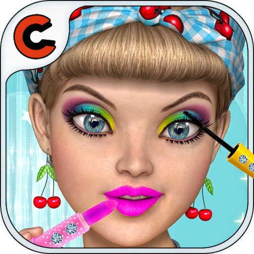 model makeup spa salon - fashionable girls game icon
