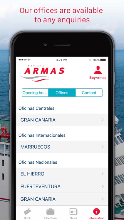 NAVIERA ARMAS: reserve tickets screenshot-4