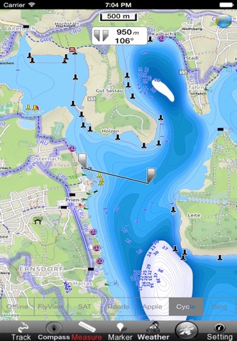 Chiemsee HD - GPS Navi Karte für bootfahren angeln und segeln screenshot 2