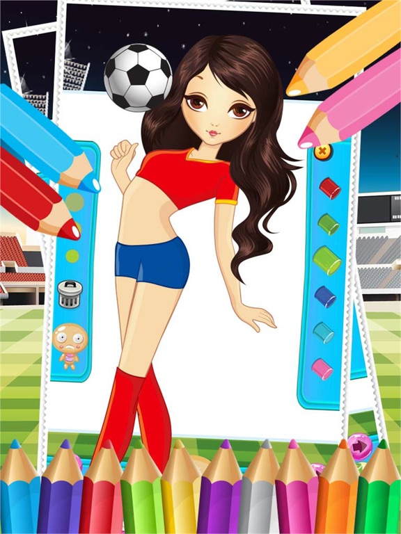 Pretty Girl Fashion Sport Coloring World - Paint And Draw Football ... Pretty Girl Fashion Sport Coloring World - Paint And Draw Football ...