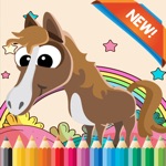 My Pony Coloring Book for children age 1-10 Games free for Learn to use finger while coloring with each coloring pages