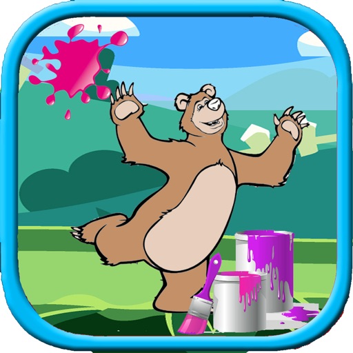 Coloring Page For Kids Cartoon masha and mishka Edition Edition Icon