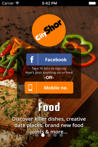 CityShor Discover Food Events screenshot 2