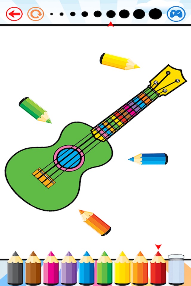 Music Coloring Book - Drawing and Painting Musical Instrument Game HD screenshot 3