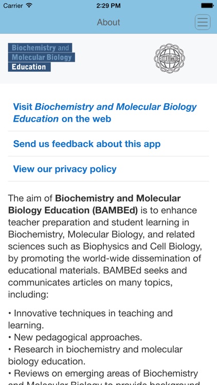 Biochemistry and Molecular Biology Education screenshot-3