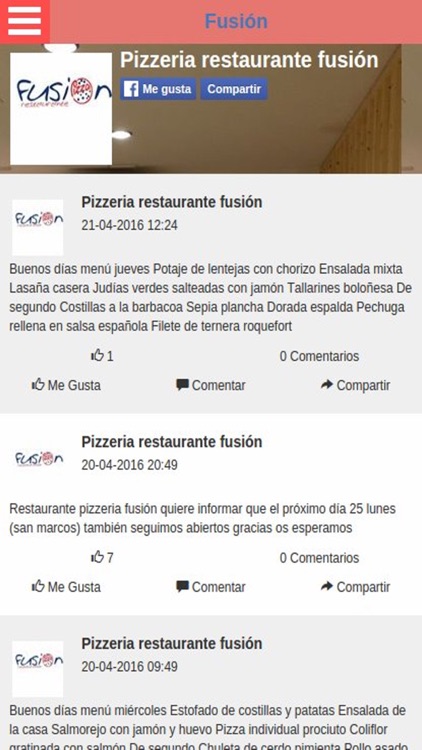 Restaurante Pizzería Fusión