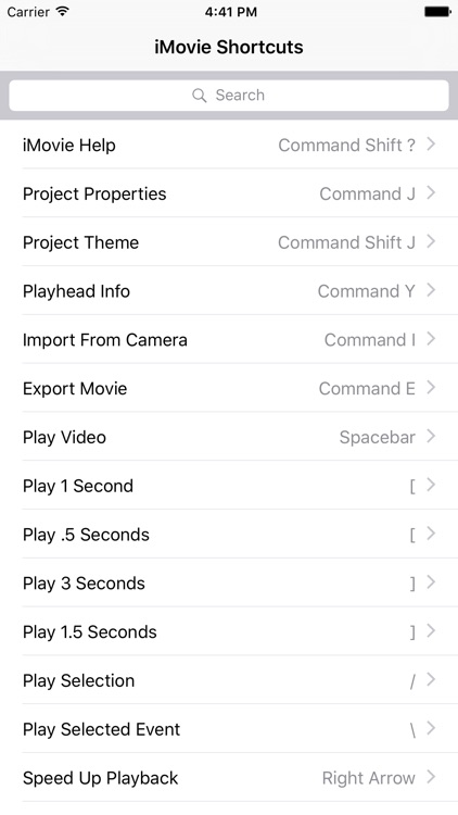 Shortcut: iMovie Edition