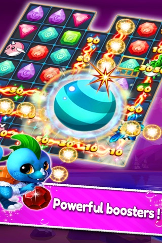 Jewel Monster - Splash and Blast Diamond Quest Classic Match screenshot 3