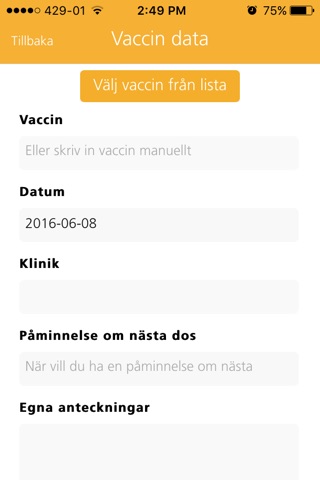 Vaccinkortet screenshot 2