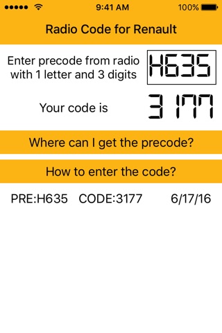 Radio Code for Renault Stereo screenshot 2