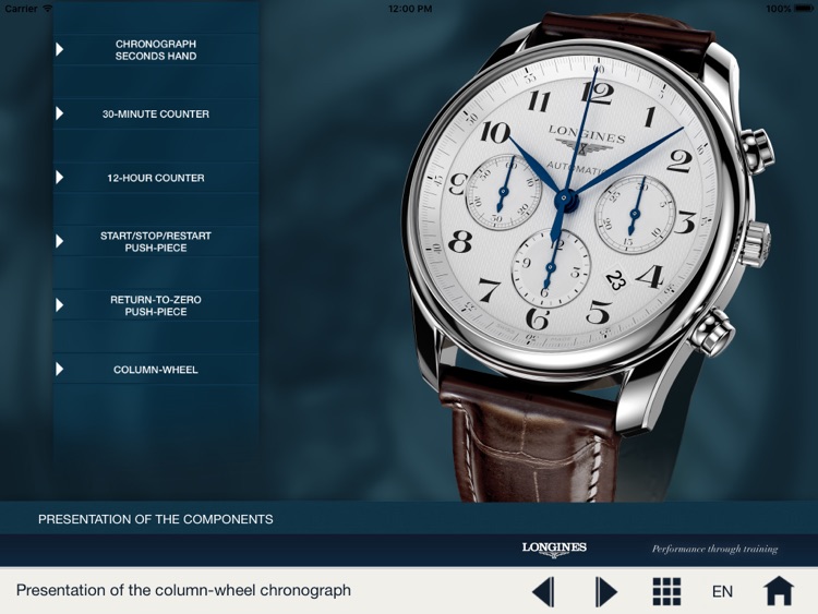 LONGINES COLUMN-WHEEL CHRONOGRAPH APPLICATION screenshot-3