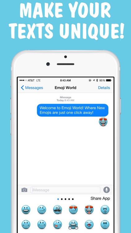 Blue Smiley Minis Keyboard by Emoji World