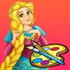 Princess and Friends Coloring Book for Kids Free HD - All Pages Coloring and Painting Book Games