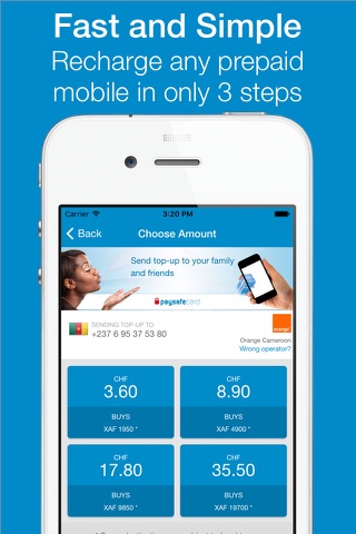 Mobile Top-Up with paysafecard in the UK - Safemoni is the easiest way to Recharge Prepaid Mobile Phones screenshot 3