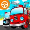 Kids fire truck simulator: Emergency firefighter boy driving