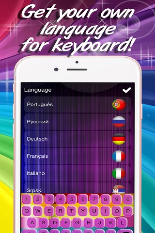 Rainbow Keyboard! - Custom Color Keyboard Themes 2016 with Fancy Backgrounds and Fonts Changer screenshot 4