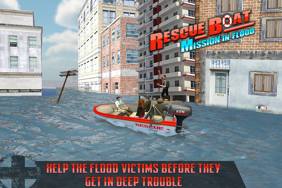 Boat Rescue Mission in Flood : Coast Emergency Rescue & Life Saving Simulation Game screenshot 2