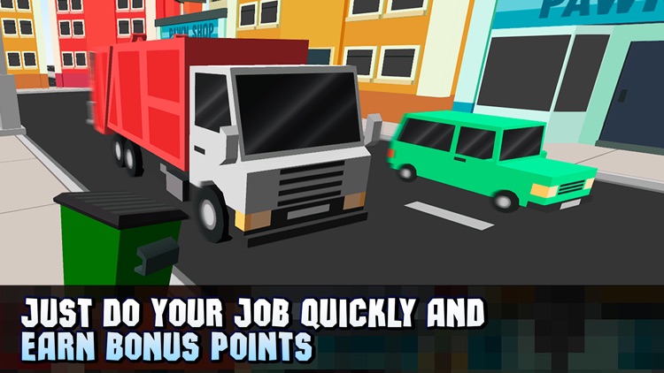 Pixel City Garbage Truck Driver 3D