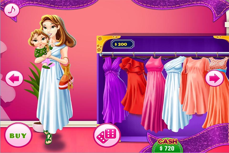 Fashion Mommy Shopping - Princess & Baby in Mall screenshot 3