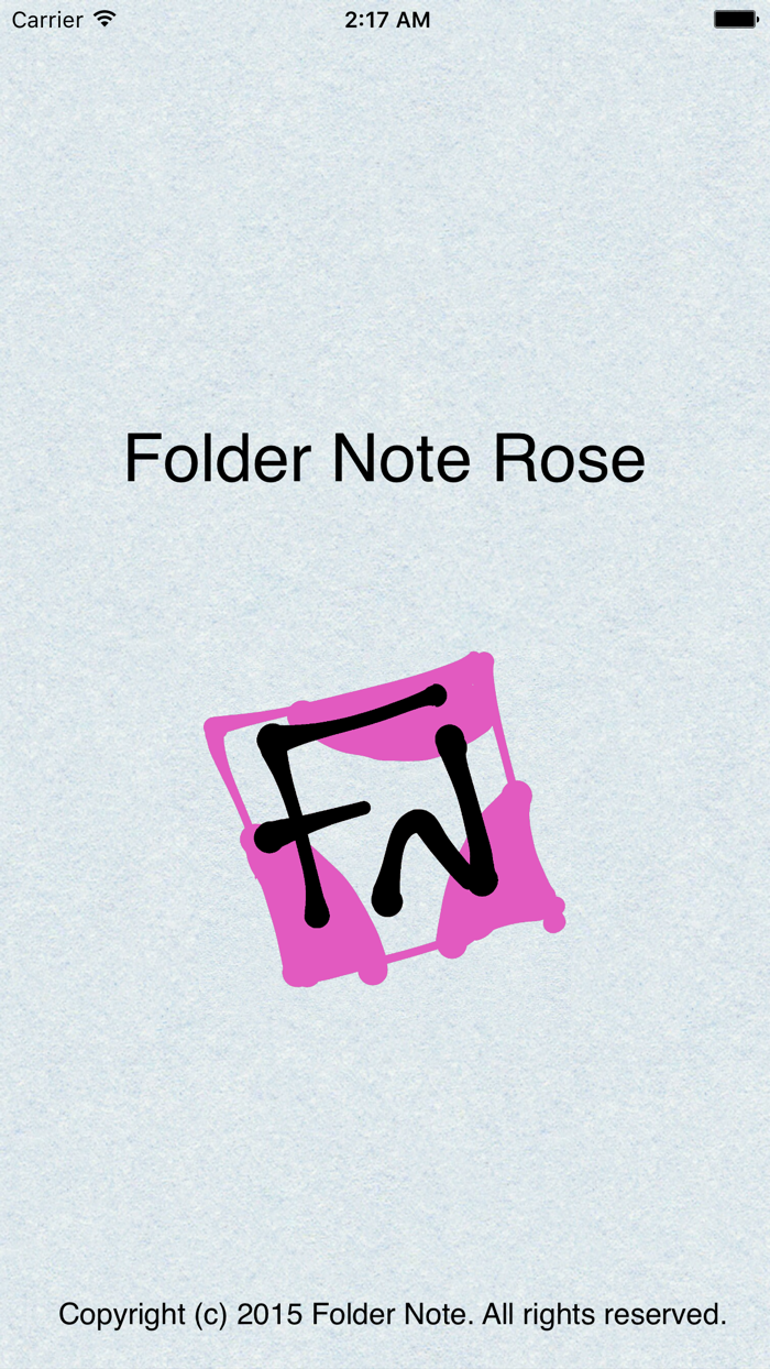 Folder Note Rose