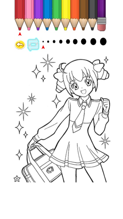 Kids Coloring Book - Cute Cartoon Yukari